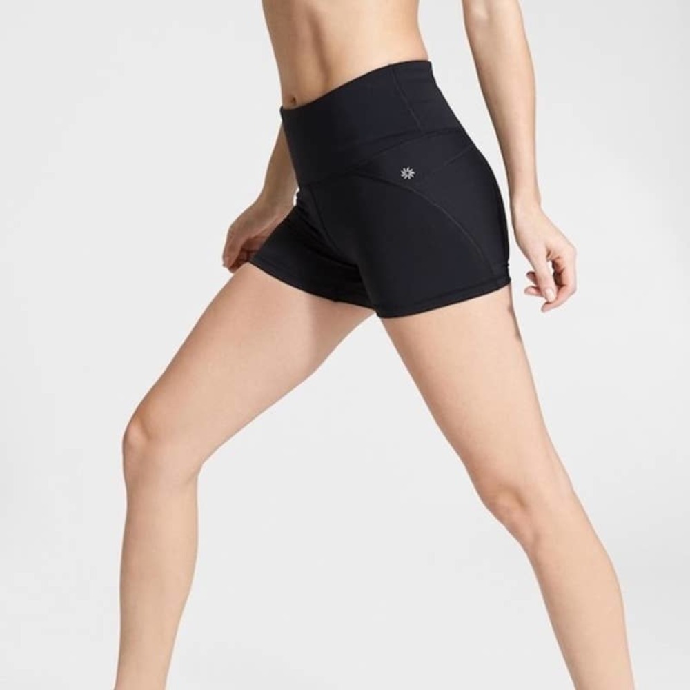 Athleta Stealth Shortie Sculptek High-Rise Athletic Workout Shorts Black XXS